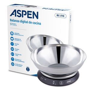 BALANZA DIGITAL DE COCINA -BC210 STEEL